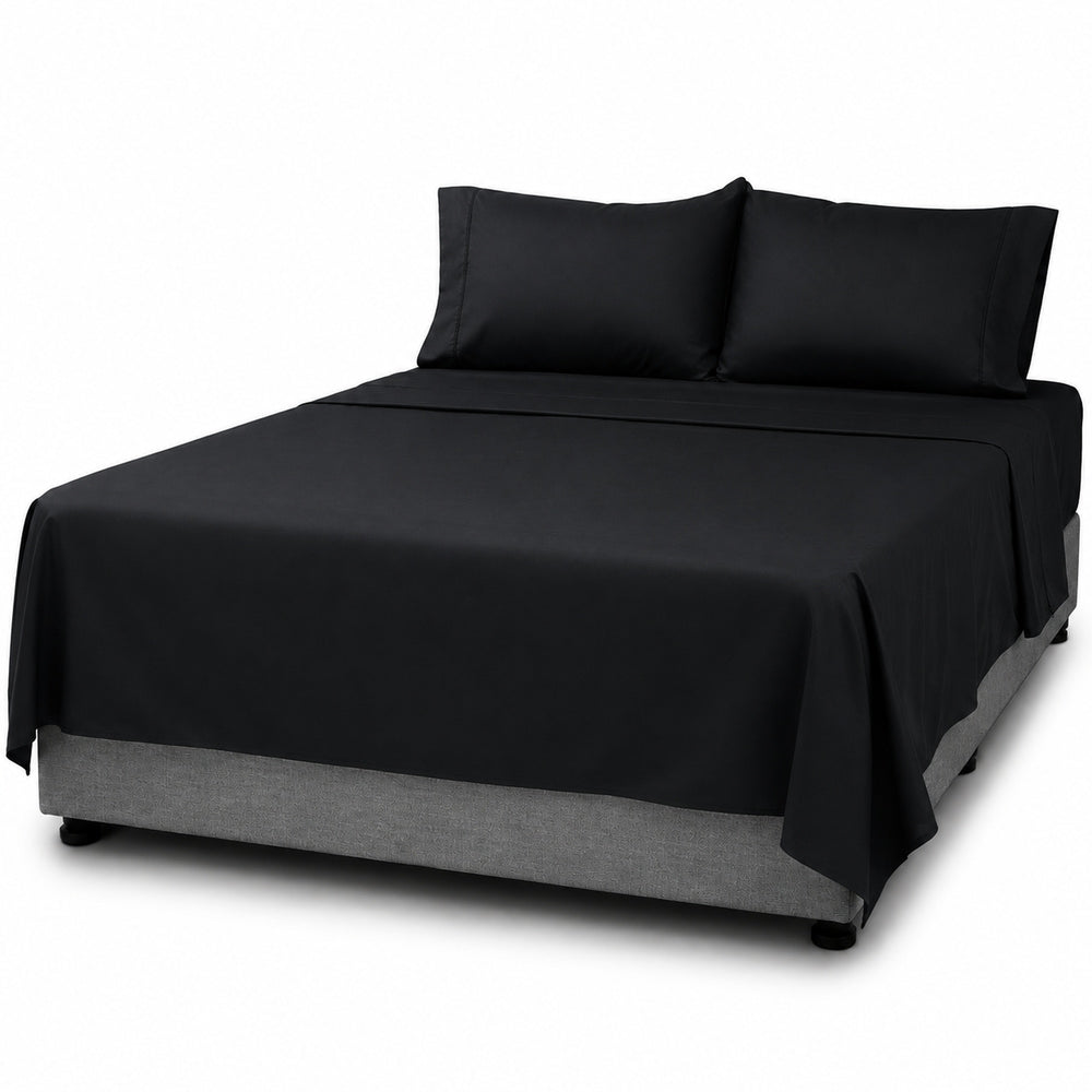 Juego De Sábanas 150 Hilos Algodón Confort / Black Sheet M2 Arlin