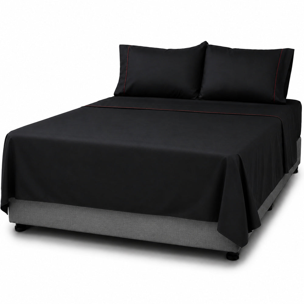 Juego De Sábanas 150 Hilos Algodón Confort / Black Sheet M3 Arlin