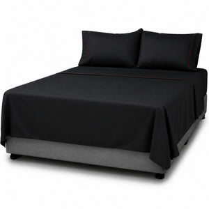 Juego De Sábanas 150 Hilos Algodón Confort / Black Sheet M3 Arlin