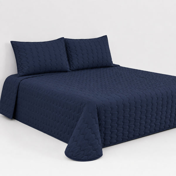 Cover Thin 150 Hilos Microfibra Confort / Azul Marino Arlin