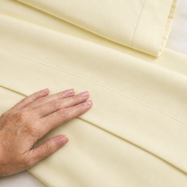 Juego De Sábanas 150 Hilos Algodón Confort / Crema Arlin