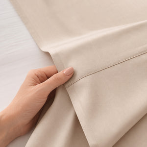 Juego De Sábanas 150 Hilos Algodón Confort / Beige Arlin