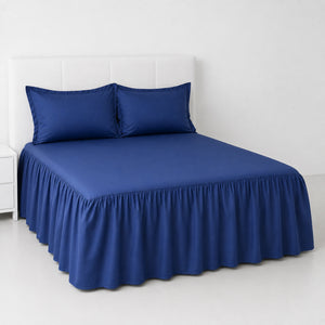 Juego De Sábanas Cool 150 Hilos Cotton Confort / Azul Arlin