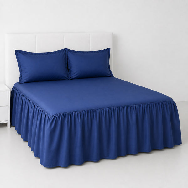 Juego De Sábanas Cool 150 Hilos Cotton Confort / Azul Arlin