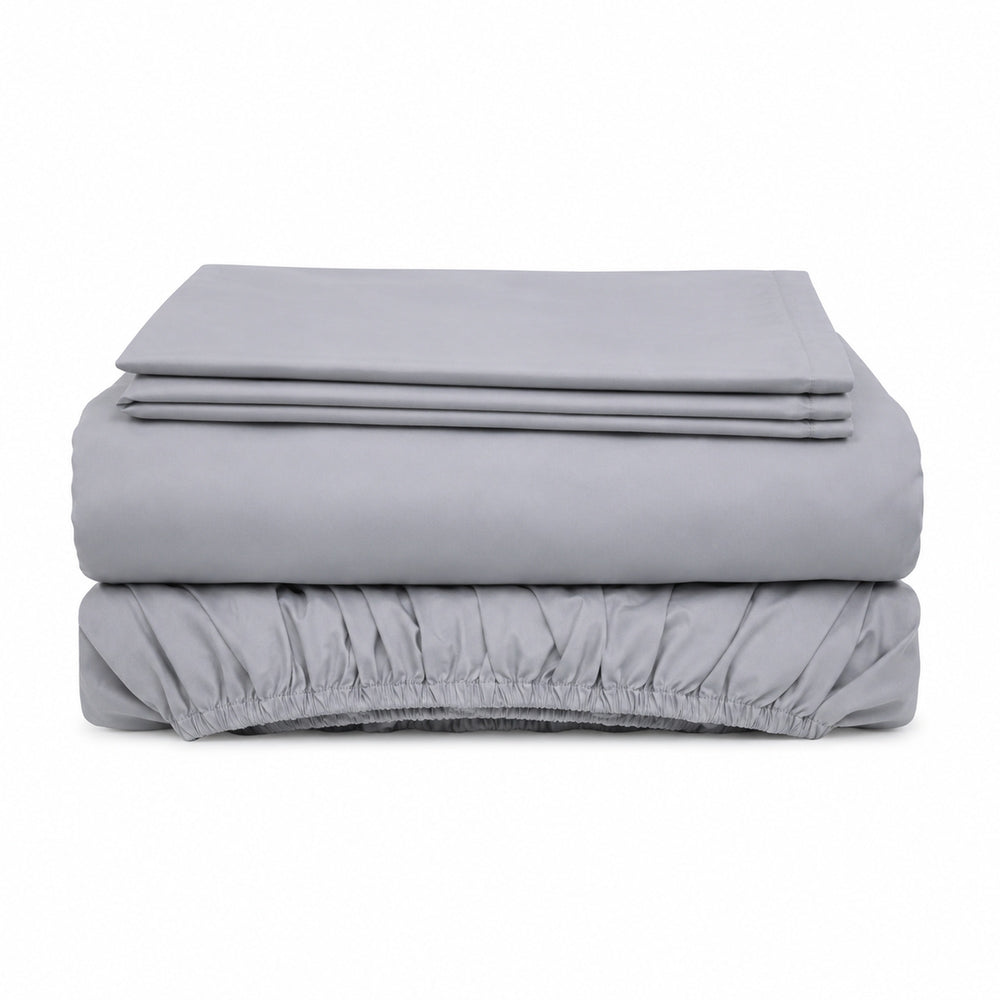 Juego De Sábanas Cool 150 Hilos Cotton Confort / Plomo Arlin