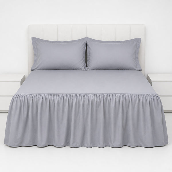 Juego De Sábanas Cool 150 Hilos Cotton Confort / Plomo Arlin