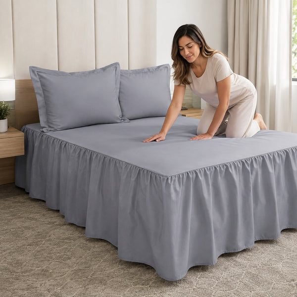 Juego De Sábanas Cool 150 Hilos Cotton Confort / Plomo Arlin