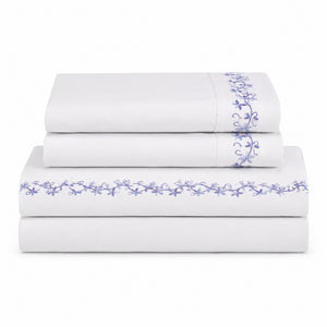 Juego De Sábanas Belha 220 Hilos Algodón Deluxe / Violeta Arlin