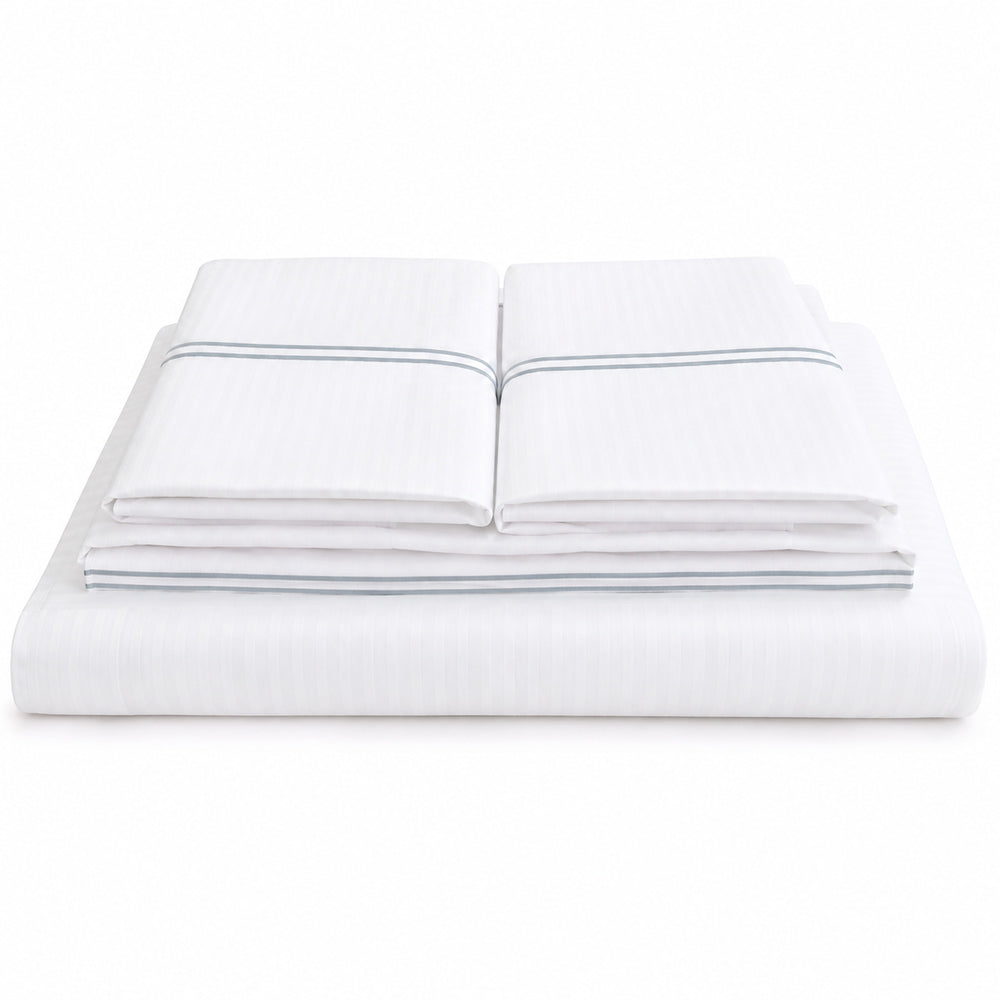 Juego De Sábanas 300 Hilos Pima Cotton Premium / Líneas Satinadas Arlin
