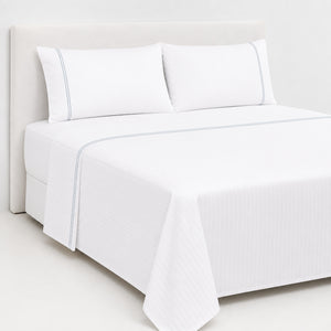 Juego De Sábanas 300 Hilos Pima Cotton Premium / Líneas Satinadas Arlin