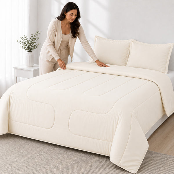 Edredón 150 Hilos Algodón Confort / Crema Arlin