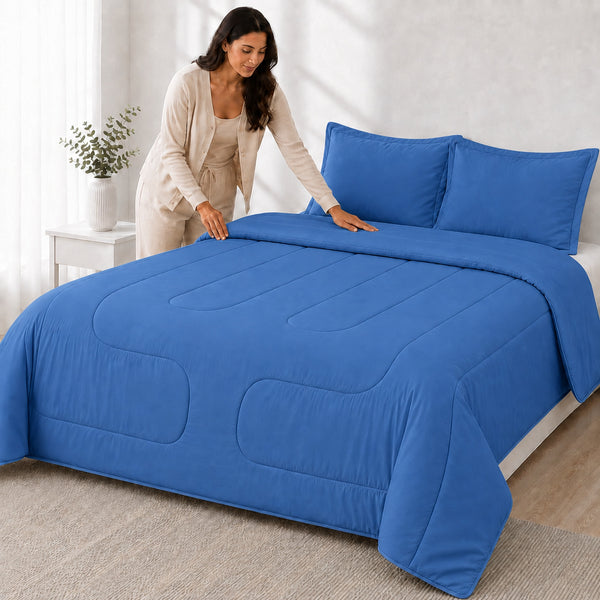 Edredón 150 Hilos Algodón Confort / Azul Arlin