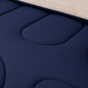 Edredón 150 Hilos Microfibra Damasco / Beige Azul Marino Arlin