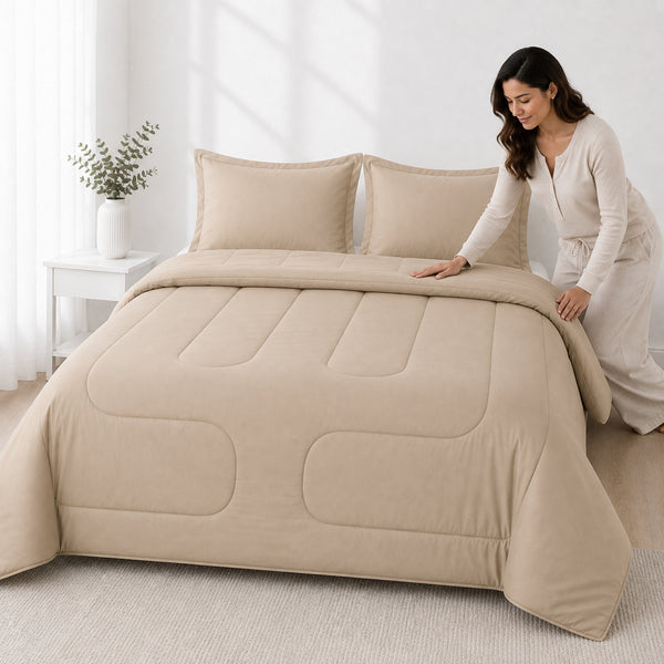 Edredón 150 Hilos Algodón Confort / Beige Arlin