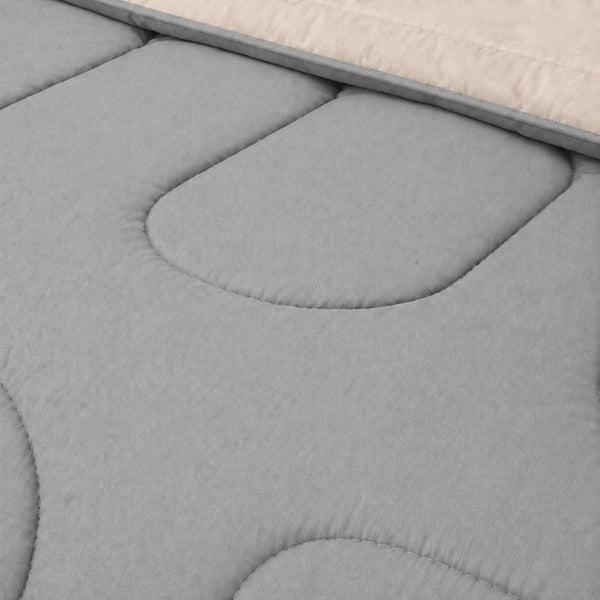 Edredón 150 Hilos Microfibra Damasco / Plomo Beige Arlin