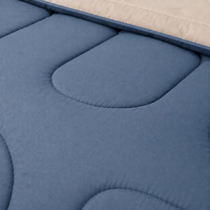 Edredón 150 Hilos Microfibra Damasco / Beige Azul Acero Arlin