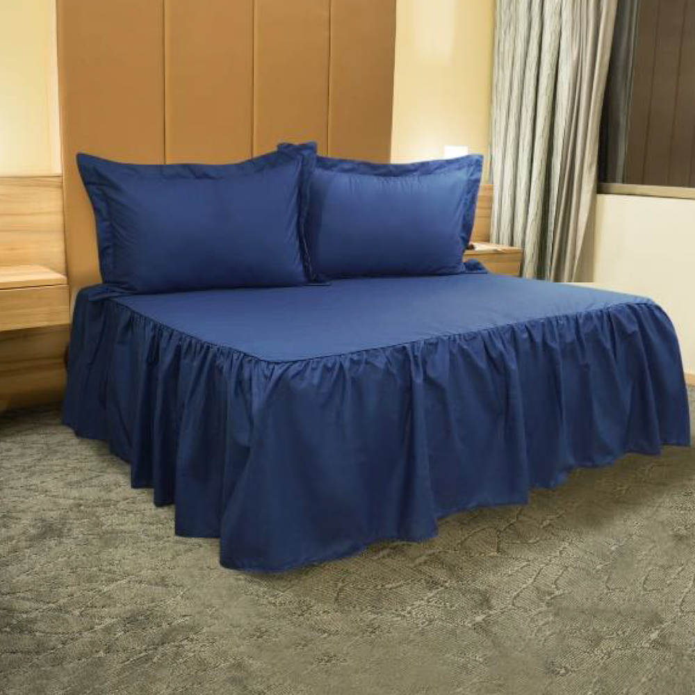 Juego De Sábanas Cool 150 Hilos Cotton Confort / Azul Arlin