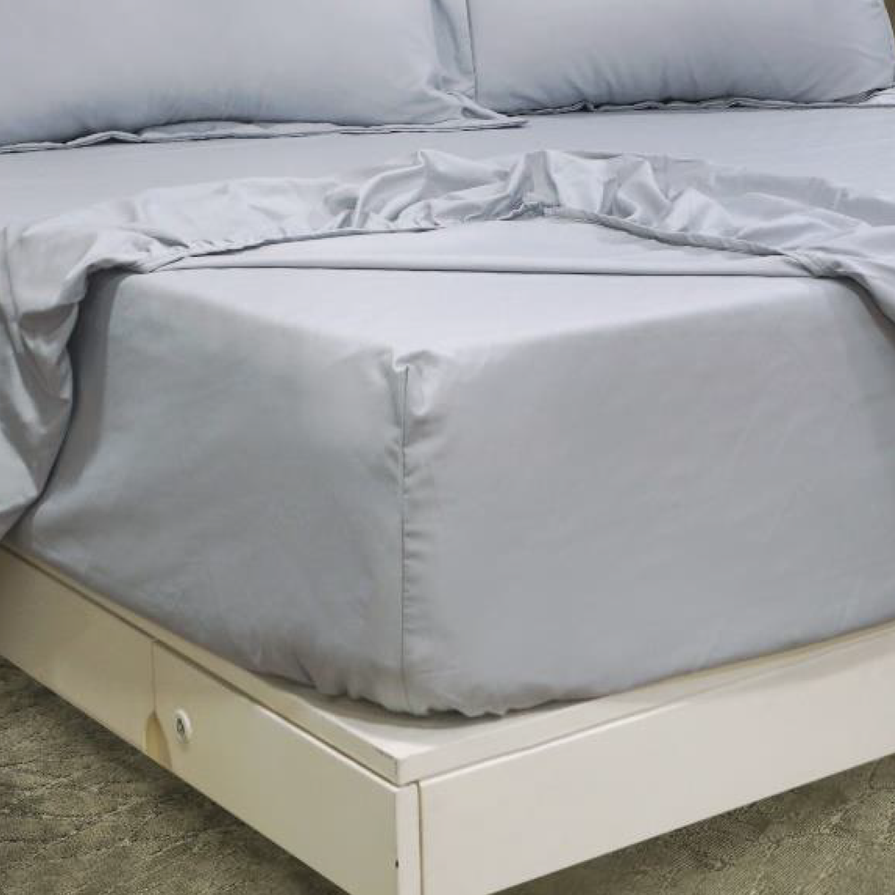 Juego De Sábanas Cool 150 Hilos Cotton Confort / Plomo Arlin