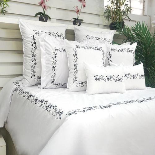 Funda Duvet Belha 220 Hilos Algodón Deluxe / Negro Arlin
