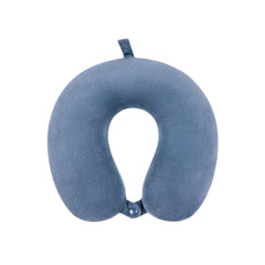 Cojín collarín de viaje ARLIN en microfibra suave, disponible en varios colores, con relleno de napa y cierre a presión
