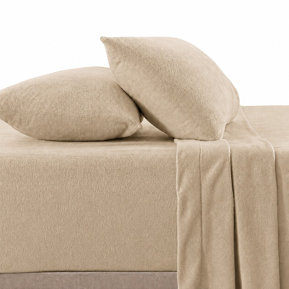 Juego De Sábanas 230 GR Polar Confort / Beige Arlin